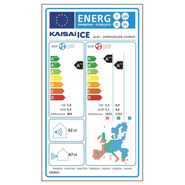 Климатик KAISAI ICE KLW-24HRHI/KLWB-24HRHO
