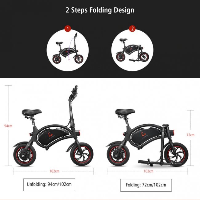 Електрически велосипед KUGOO Kirin B1 Folding Moped Electric Bike