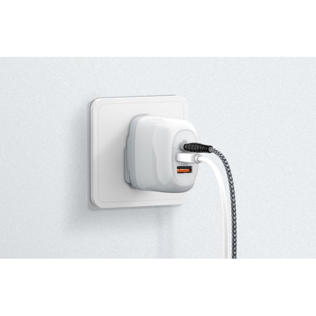 Зарядно устройство LDNIO A3511Q GaN charger A3511Q, 2x USB + USB-C, 65W