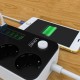Смарт контакт, разклонител LDNIO SE3631 Power strip with 3 AC sockets, 6x USB, 1.6m