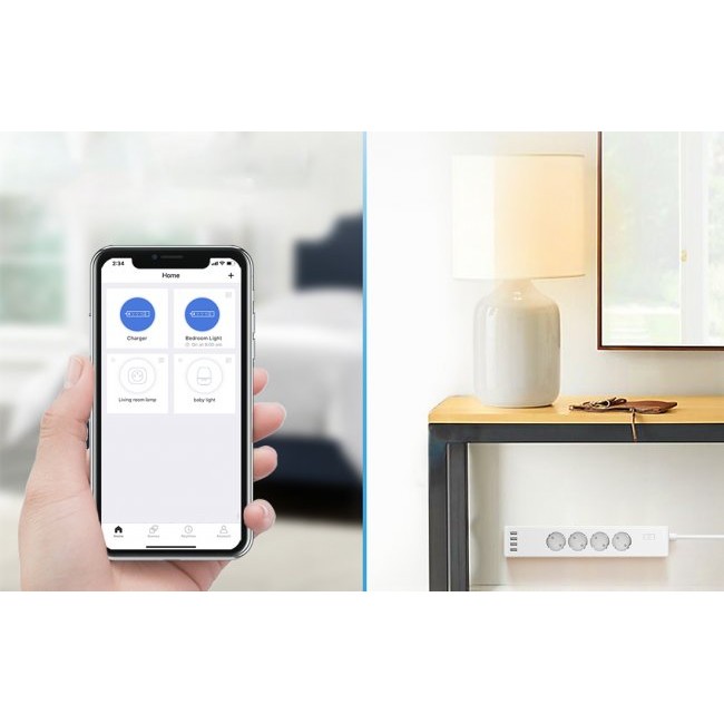 Смарт контакт, разклонител Meross MSS425FHK WiFi Smart Power Strip