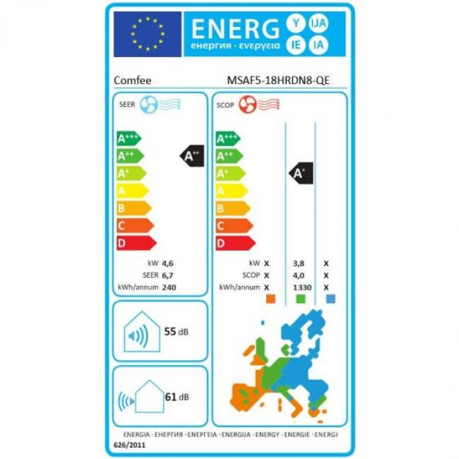 Климатик Midea MA3-18HRFN8-QRD0GW