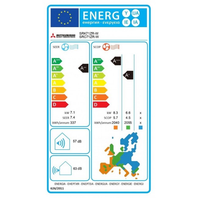 Климатик Mitsubishi Heavy SRK71ZR-W/SRC71ZR-W