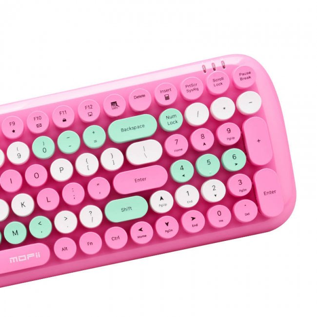 Клавиатура MOFII Wireless keyboard + mouse set Candy XR 2.4G - РОЗОВ -- PINK