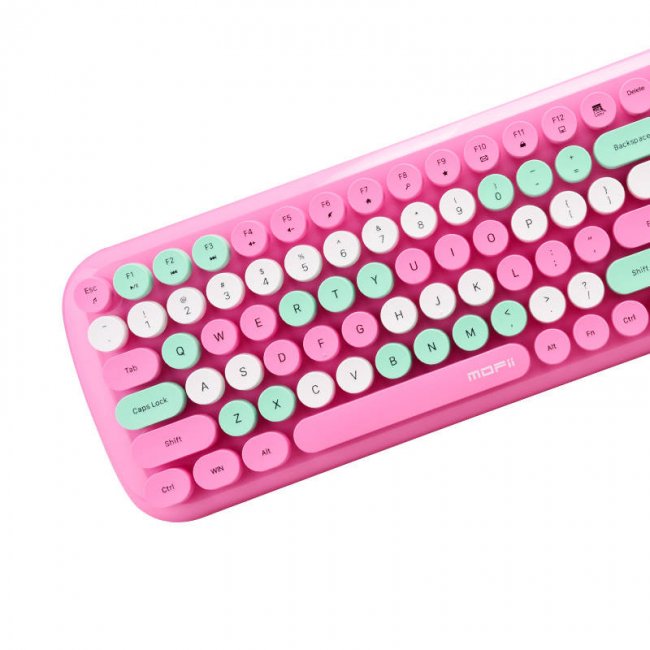 Клавиатура MOFII Wireless keyboard + mouse set Candy XR 2.4G - РОЗОВ -- PINK