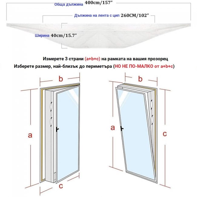 Завеса за прозорец MUHLER HVS-1 за мобилен климатик