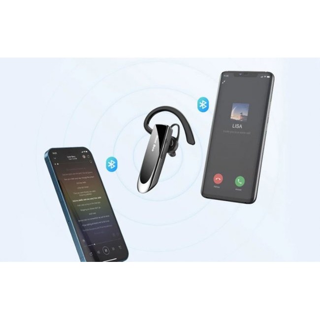 Bluetooth Handsfree слушалка New Bee B41 - Безжична слушалка с микрофон