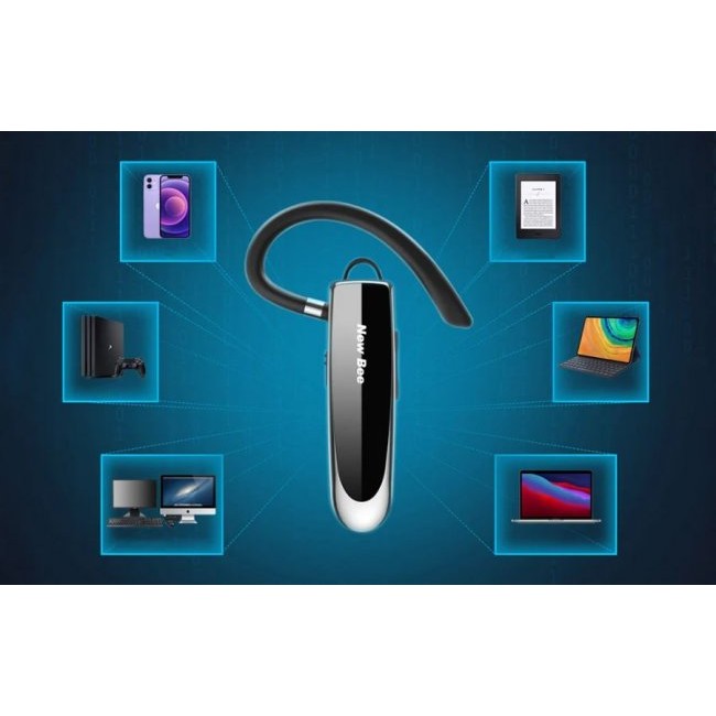 Bluetooth Handsfree слушалка New Bee B41 - Безжична слушалка с микрофон