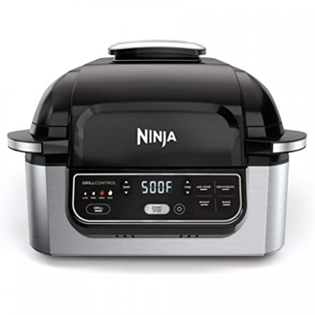 Airfryer Ninja AG301 5-in-1 Indoor Grill with 4-Quart Air Fryer