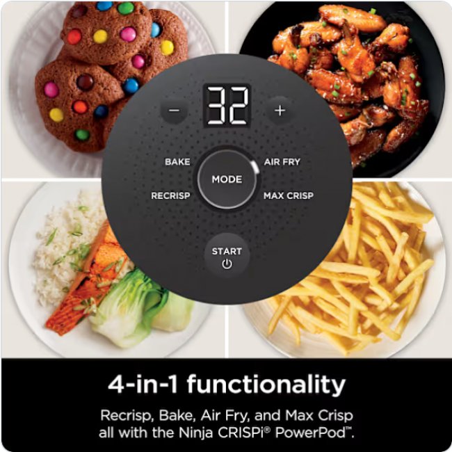 Скара/Грил Ninja FN101EUST Crispi 4-in-1 Portable Glass - ЗЕЛЕН -- GREEN