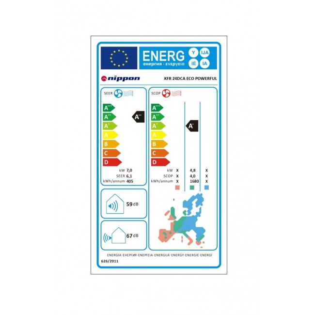 Климатик Nippon KFR 24DCA ECO POWERFUL