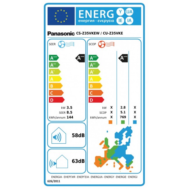 Климатик Panasonic CS-Z35VKEW/CU-Z35VKE
