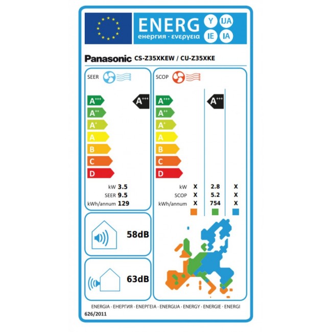 Климатик Panasonic CS-Z35XKEW/CU-Z35XKE