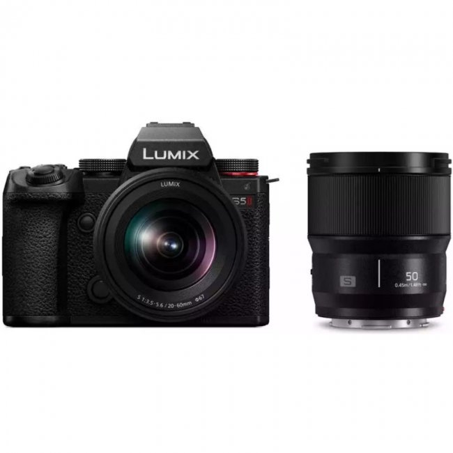Фотоапарат Panasonic Lumix S5 II + обектив Panasonic S 20-60mm f/3.5-5.6 + обектив Panasonic Lumix S 50mm f/1.8