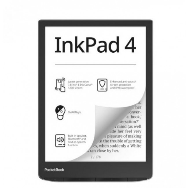 Електронна книга PocketBook InkPad 4 PB743G - Stardust Silver