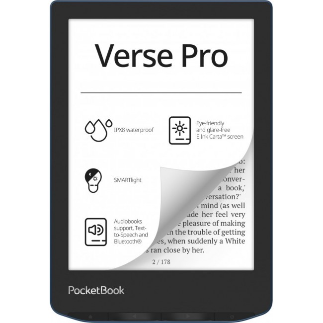 Електронна книга PocketBook Verse Pro PB634 16GB - ЧЕРНО СИН -- AZUR