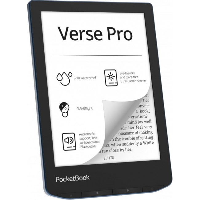 Електронна книга PocketBook Verse Pro PB634 16GB - ЧЕРНО СИН -- AZUR