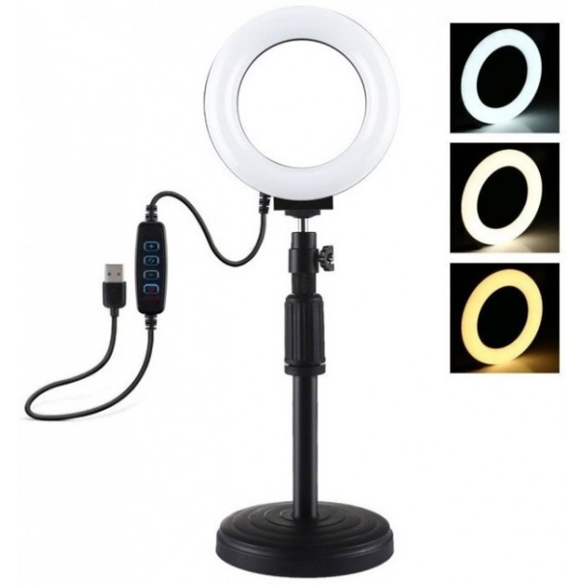 PULUZ Ring LED Лампа с Регулираща Стойка PU391