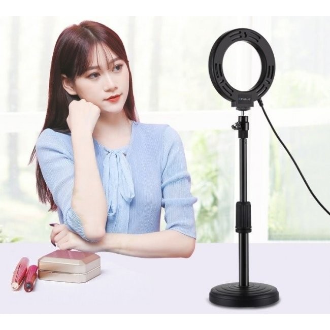 PULUZ Ring LED Лампа с Регулираща Стойка PU391