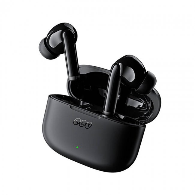 Безжични слушалки QCY T19 TWS Wireless Earphones - ЧЕРЕН -- BLACK
