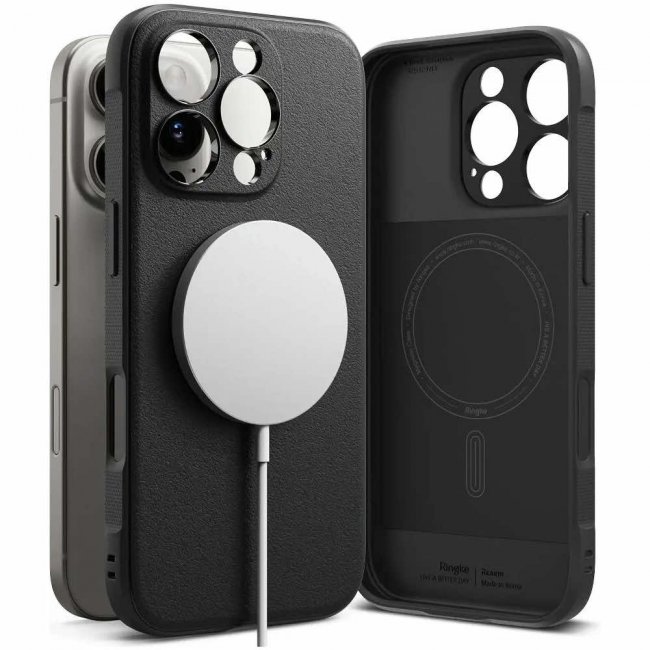 Калъф за мобилен телефон Ringke iPhone 16 Pro Max Case Onyx Magnetic Black
