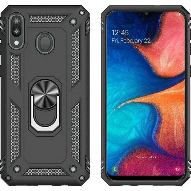 Калъф за мобилен телефон Samsung A30/A20 армиран с пръстен