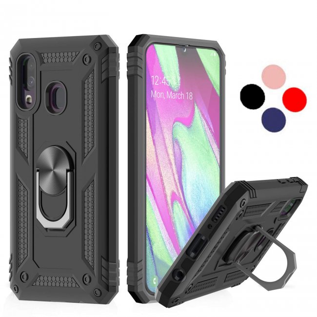 Калъф за мобилен телефон Samsung A40 армиран с пръстен