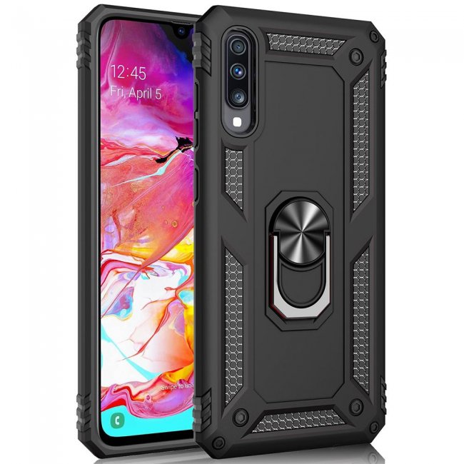 Калъф за мобилен телефон Samsung A50 армиран с пръстен