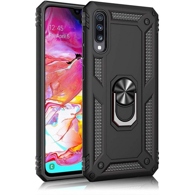 Калъф за мобилен телефон Samsung A70 армиран с пръстен