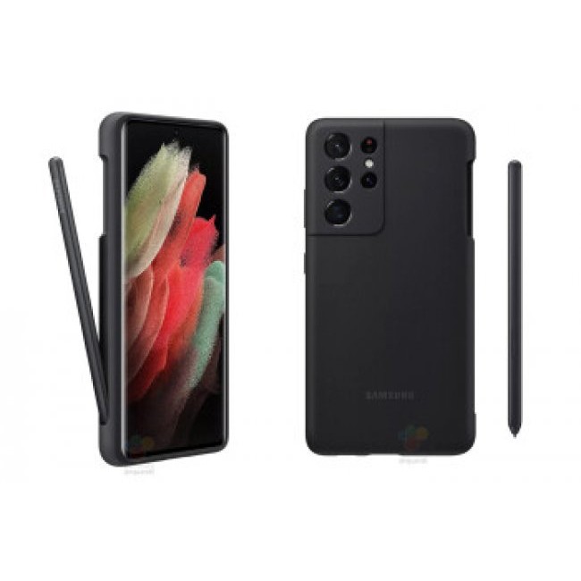 Калъф за мобилен телефон Samsung Galaxy 21Ultra Silicone Cover with S Pen Black