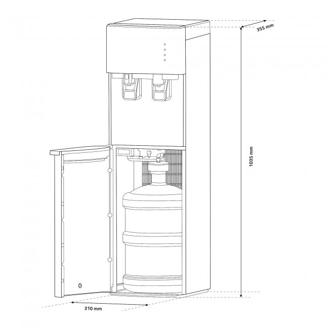 Автомат за вода SAMUS WDSF-254CS с долно зареждане
