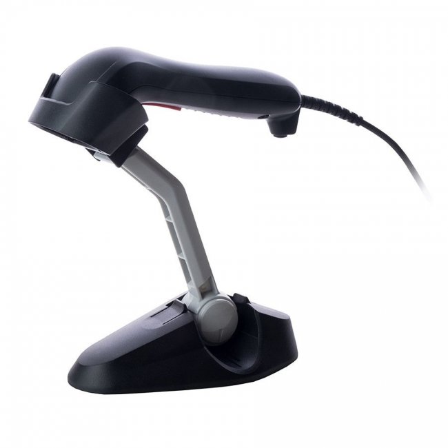 Баркод четец Scantech SD380 1D USB черен със стойка