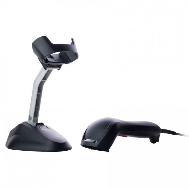 Баркод четец Scantech SD380 1D USB черен със стойка