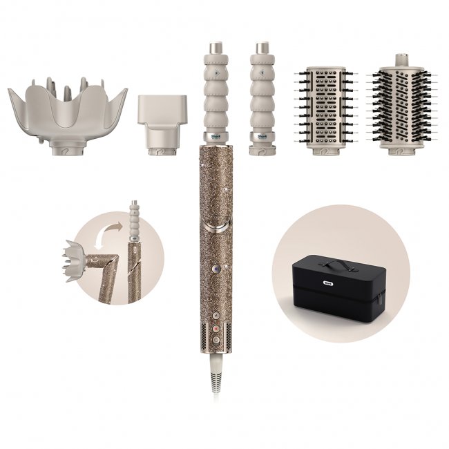 Маша за коса Shark FlexStyle Hair styler and dryer HD446JSEU - ЗЛАТЕН -- CHAMPAGNE DIAMOND