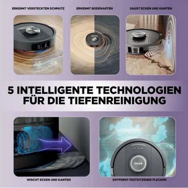 Прахосмукачка робот Shark PowerDetect NeverTouch 2-in-1 RV2800YEEU - ЧЕРЕН -- BLACK