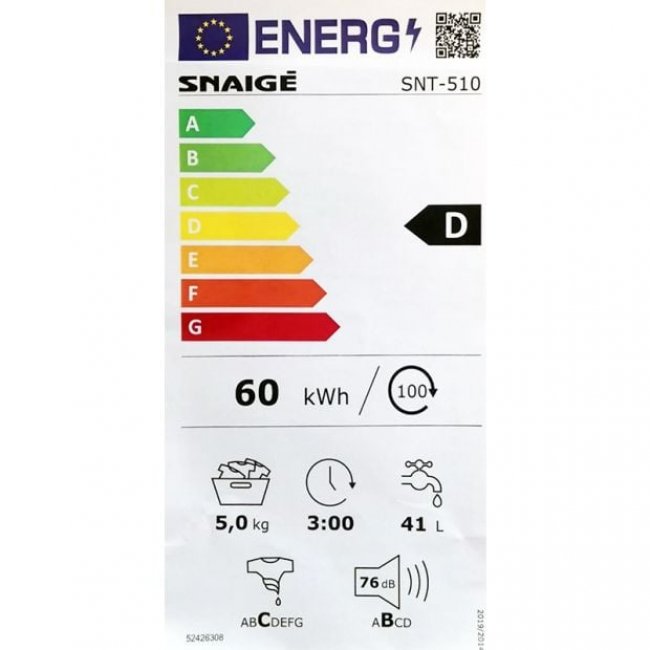 Пералня Snaigė SNT-510
