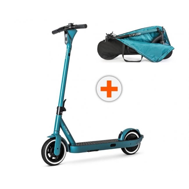 Електрически скутер SoFlow - SO ONE +  Чанта за електрическа тротинетка - ЗЕЛЕН -- GREEN