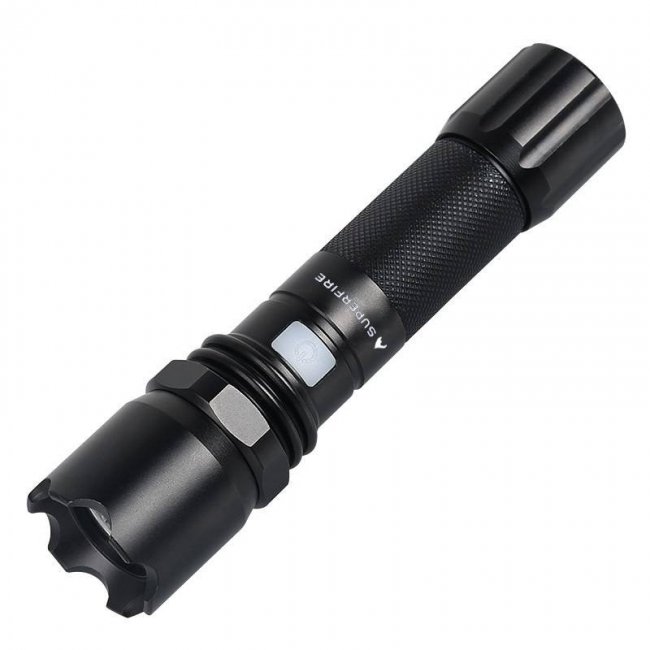 Фенер, челник Superfire Flashlight A10, USB, 550lm, 200m фенер