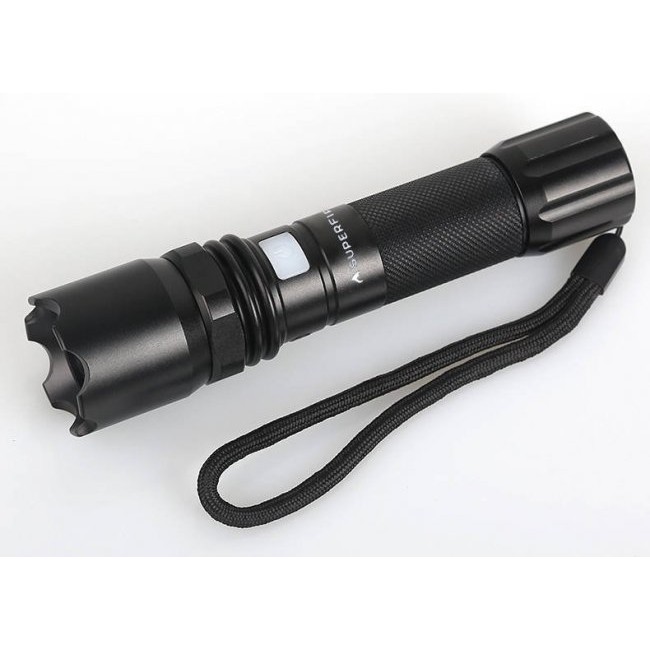 Фенер, челник Superfire Flashlight A10, USB, 550lm, 200m фенер