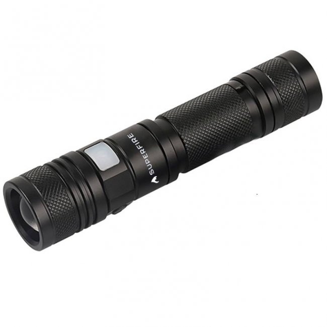 Фенер, челник Superfire Flashlight A2, USB, ZOOM 650lm, 200m фенер