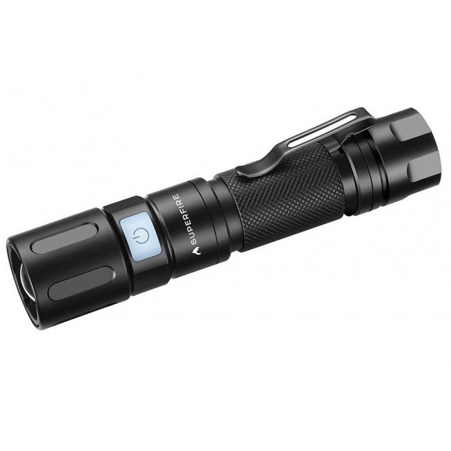 Фенер, челник Superfire Flashlight X60, USB-C, ZOOM, 550lm, 200m фенер