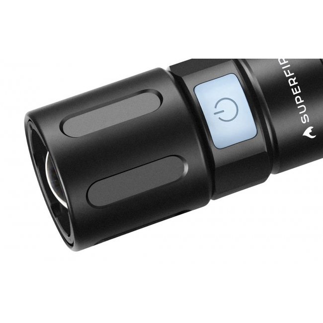 Фенер, челник Superfire Flashlight X60, USB-C, ZOOM, 550lm, 200m фенер