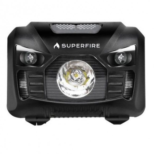 Фенер, челник Superfire HL06 flashlight, with touchless switch, USB, 500lm, 130m Челник
