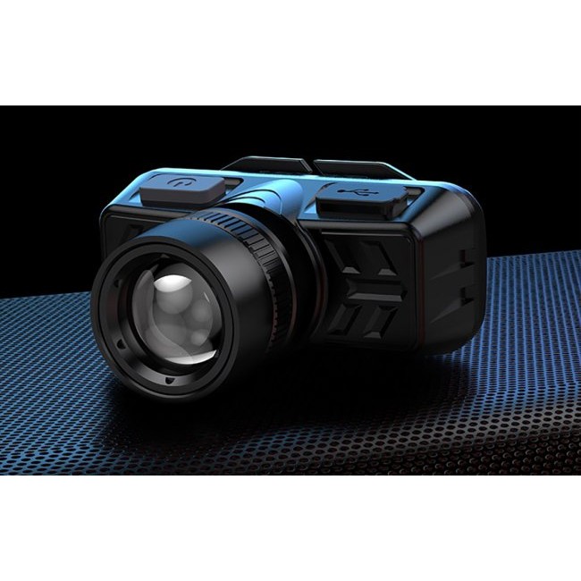 Фенер, челник Superfire HL50 head flashlight, USB, 150lm, 200m, Zoom челник