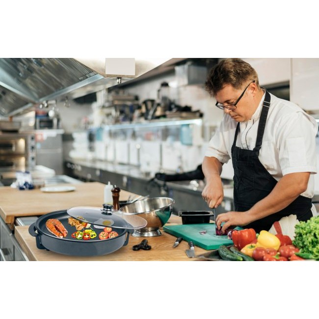 Тиган, тенджера с незалепващо покритие Techwood - Електрически мултифункционален тиган