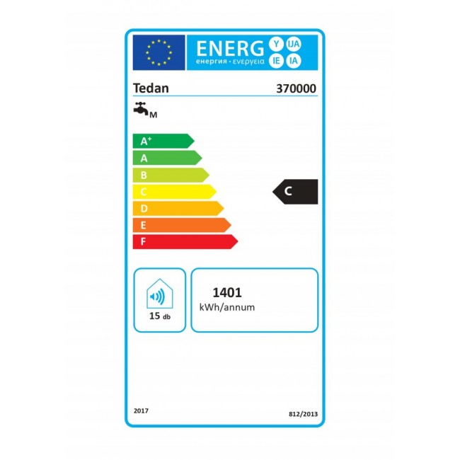Бойлер Tedan Classic 80 л eл. изводи отдясно, тръби отдолу 370000