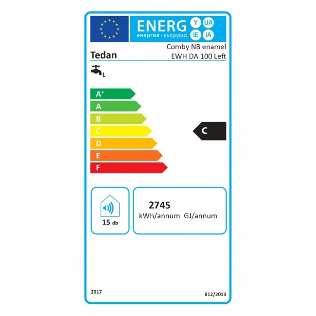 Бойлер Tedan Combi 100 л изводи отляво 2100012060