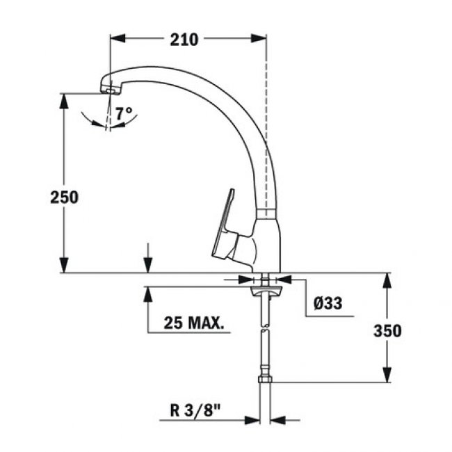Смесител TEKA MF-2 ProJECT ВИСОК
