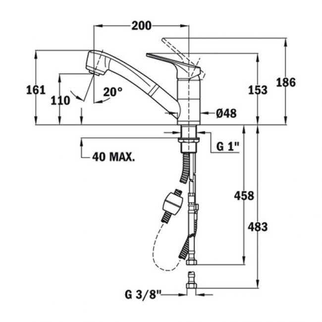 Смесител TEKA MT Plus 978 Pull-out
