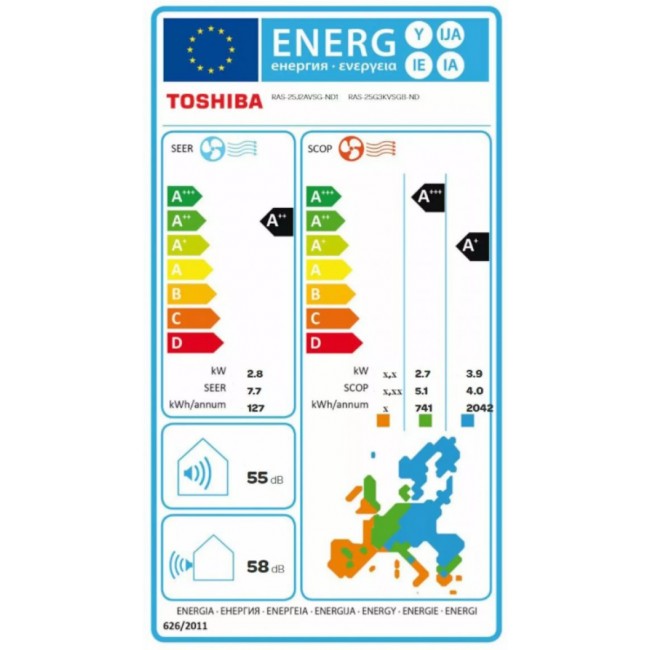 Климатик Toshiba RAS-25G3КVSGB-ND/J2АVSG-ND1